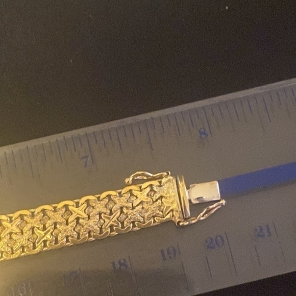 Bracelet “Star” unisex design for women and men Solid pure Gold 21.7 gr 14K - Picture 10 of 13